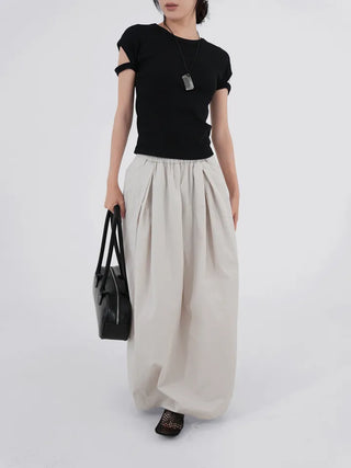 Toel Rustling Summer Balloon Long Skirt