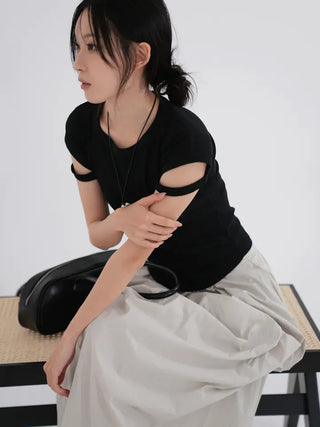 Toel Rustling Summer Balloon Long Skirt
