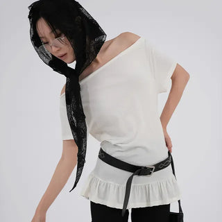 Yuko Boat Neck Flare Off-Shoulder Top