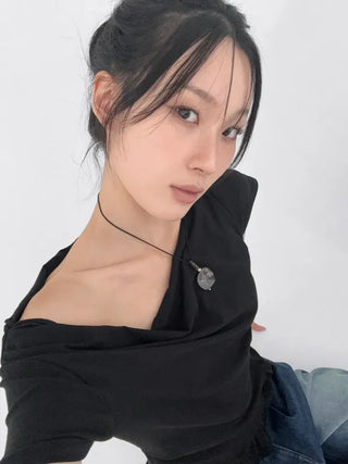 Yuko Boat Neck Flare Off-Shoulder Top