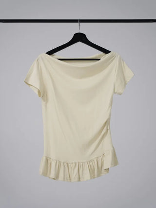 Yuko Boat Neck Flare Off-Shoulder Top