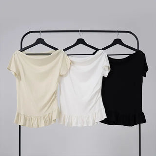 Yuko Boat Neck Flare Off-Shoulder Top