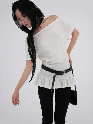 Yuko Boat Neck Flare Off-Shoulder Top