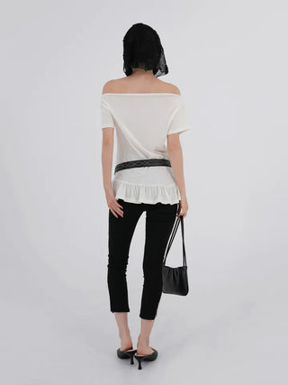 Yuko Boat Neck Flare Off-Shoulder Top
