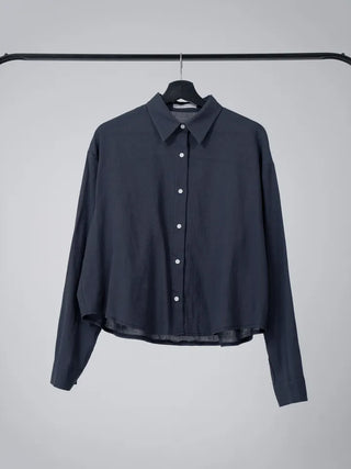 Sebin Basic Linen Crop Shirt