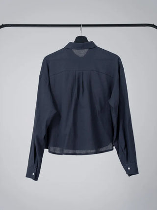 Sebin Basic Linen Crop Shirt