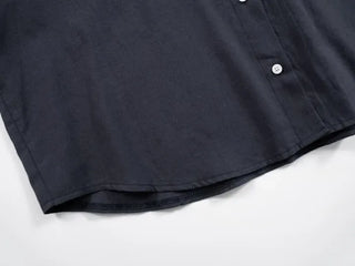Sebin Basic Linen Crop Shirt