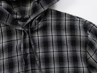 Faye Long Sleeve Check Hoodie