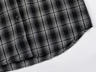 Faye Long Sleeve Check Hoodie