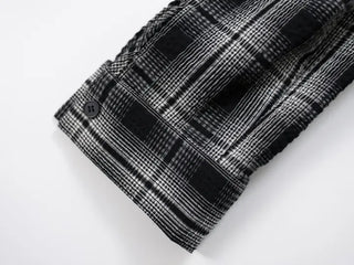Faye Long Sleeve Check Hoodie
