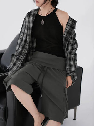 Faye Long Sleeve Check Hoodie