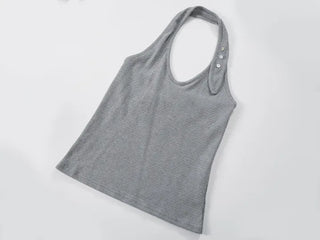Lauren Button Halterneck Sleeveless