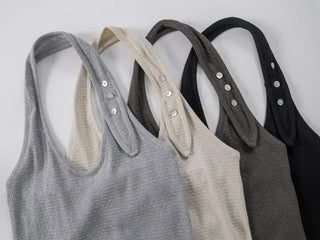 Lauren Button Halterneck Sleeveless