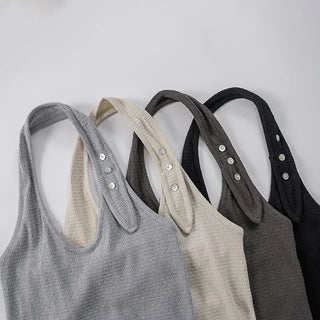 Lauren Button Halterneck Sleeveless