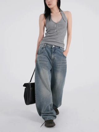Lauren Button Halterneck Sleeveless