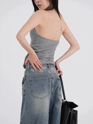 Lauren Button Halterneck Sleeveless