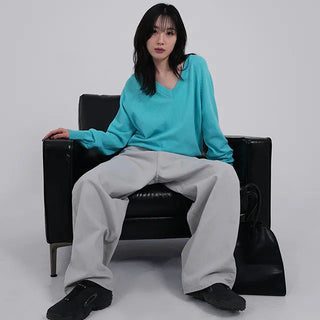 Dearning Slub Cotton Wide Pants