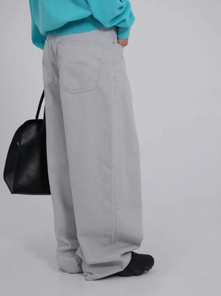 Dearning Slub Cotton Wide Pants