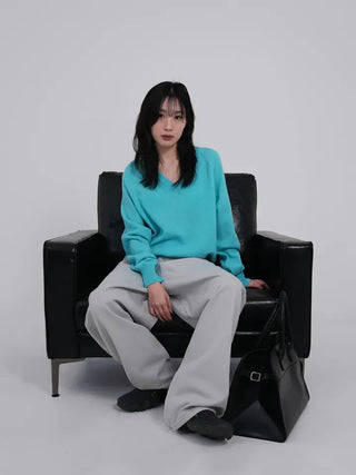 Dearning Slub Cotton Wide Pants