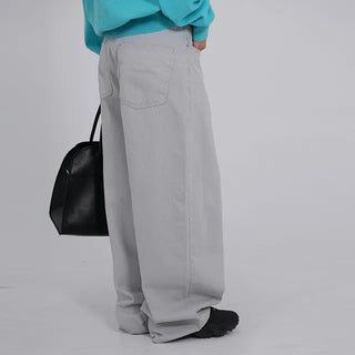Dearning Slub Cotton Wide Pants