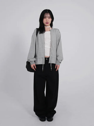 Dearning Slub Cotton Wide Pants