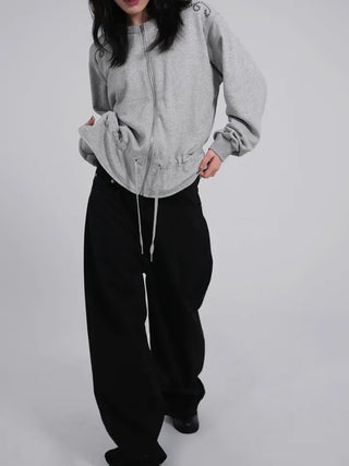 Dearning Slub Cotton Wide Pants