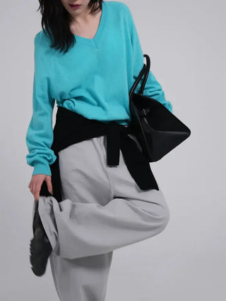 Dearning Slub Cotton Wide Pants