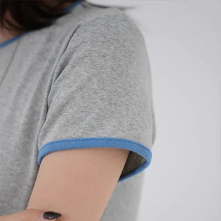 Mapu Color Block Modal Ringer Short Sleeve T-shirt