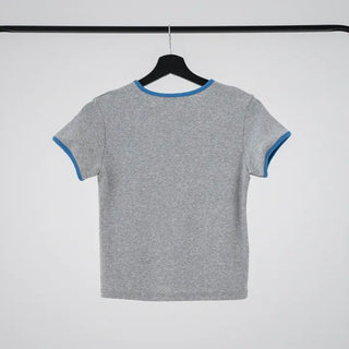 Mapu Color Block Modal Ringer Short Sleeve T-shirt