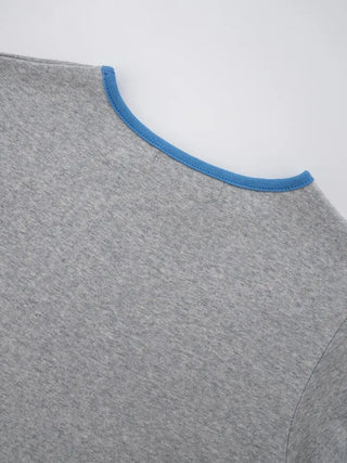 Mapu Color Block Modal Ringer Short Sleeve T-shirt