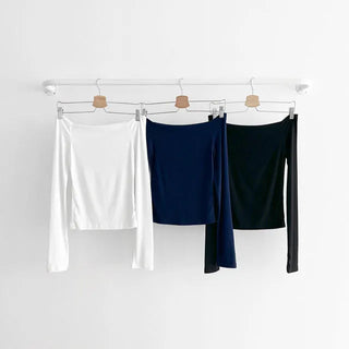 Velo Square Off-Shoulder Long Sleeve Top T-Shirt