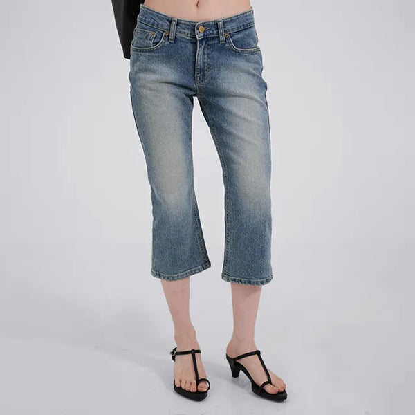 Daru Low-Rise Capri Denim Pants