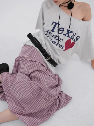Kia Texas Oversized One-Shoulder T-Shirt