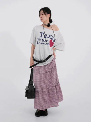 Kia Texas Oversized One-Shoulder T-Shirt