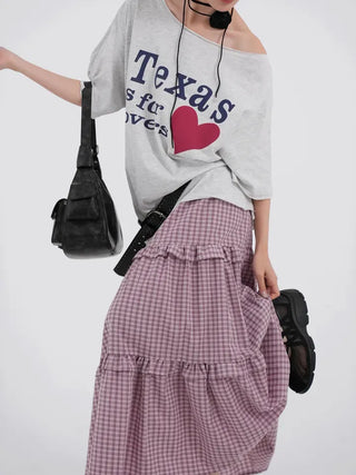 Kia Texas Oversized One-Shoulder T-Shirt