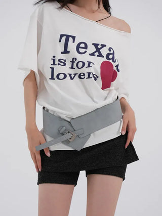 Kia Texas Oversized One-Shoulder T-Shirt