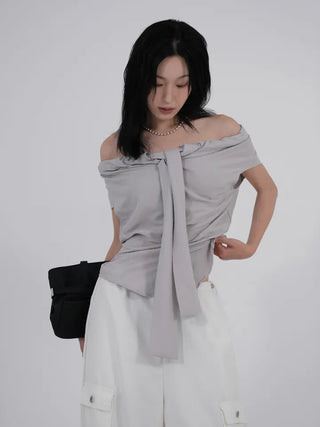 SOV Soft Tie Off Blouse