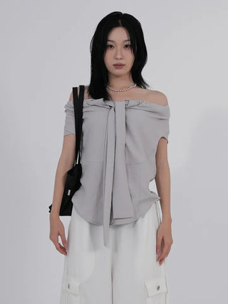 SOV Soft Tie Off Blouse