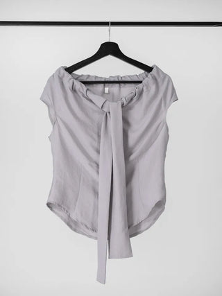 SOV Soft Tie Off Blouse
