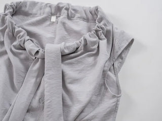 SOV Soft Tie Off Blouse