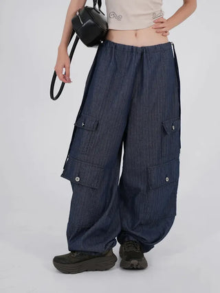 Emo Double Pocket String Balloon Pants
