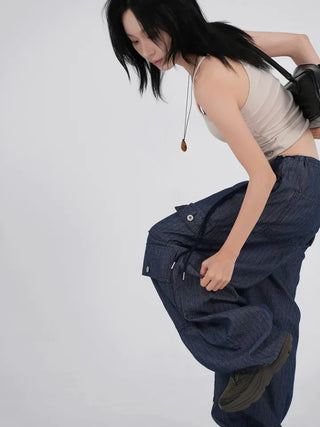 Emo Double Pocket String Balloon Pants