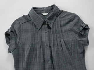 Caro Roll-up Vintage Check Pintuck Shirt