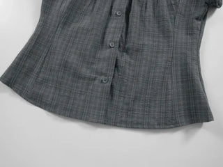 Caro Roll-up Vintage Check Pintuck Shirt