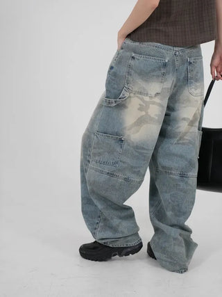 Tael Fade Camouflage Carpenter Denim Pants
