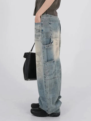 Tael Fade Camouflage Carpenter Denim Pants