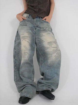Tael Fade Camouflage Carpenter Denim Pants