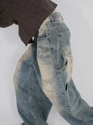 Tael Fade Camouflage Carpenter Denim Pants
