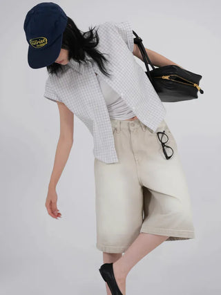Soah Pale Beige Bermuda Pants