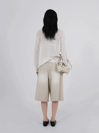 Soah Pale Beige Bermuda Pants